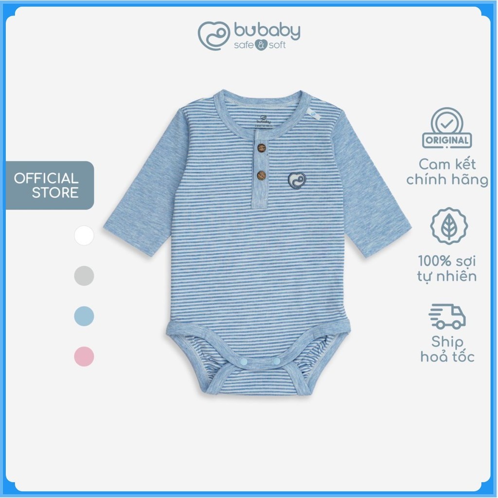 Body chip bé trai, bé gái 3-12M, chất liệu siro cotton BU Baby BSR220300 | Quần áo Bubaby chính hãng