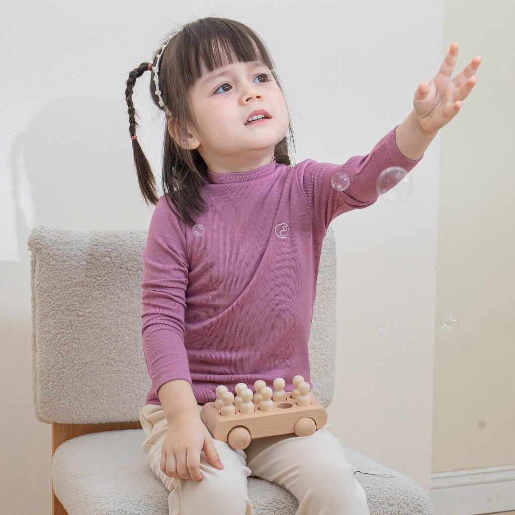 Set 3 áo giữ nhiệt dài tay cao cổ giữ ấm cho bé chất liệu sợi gỗ sồi - Molist BMD310904 | Quần áo BuBaby chính hãng