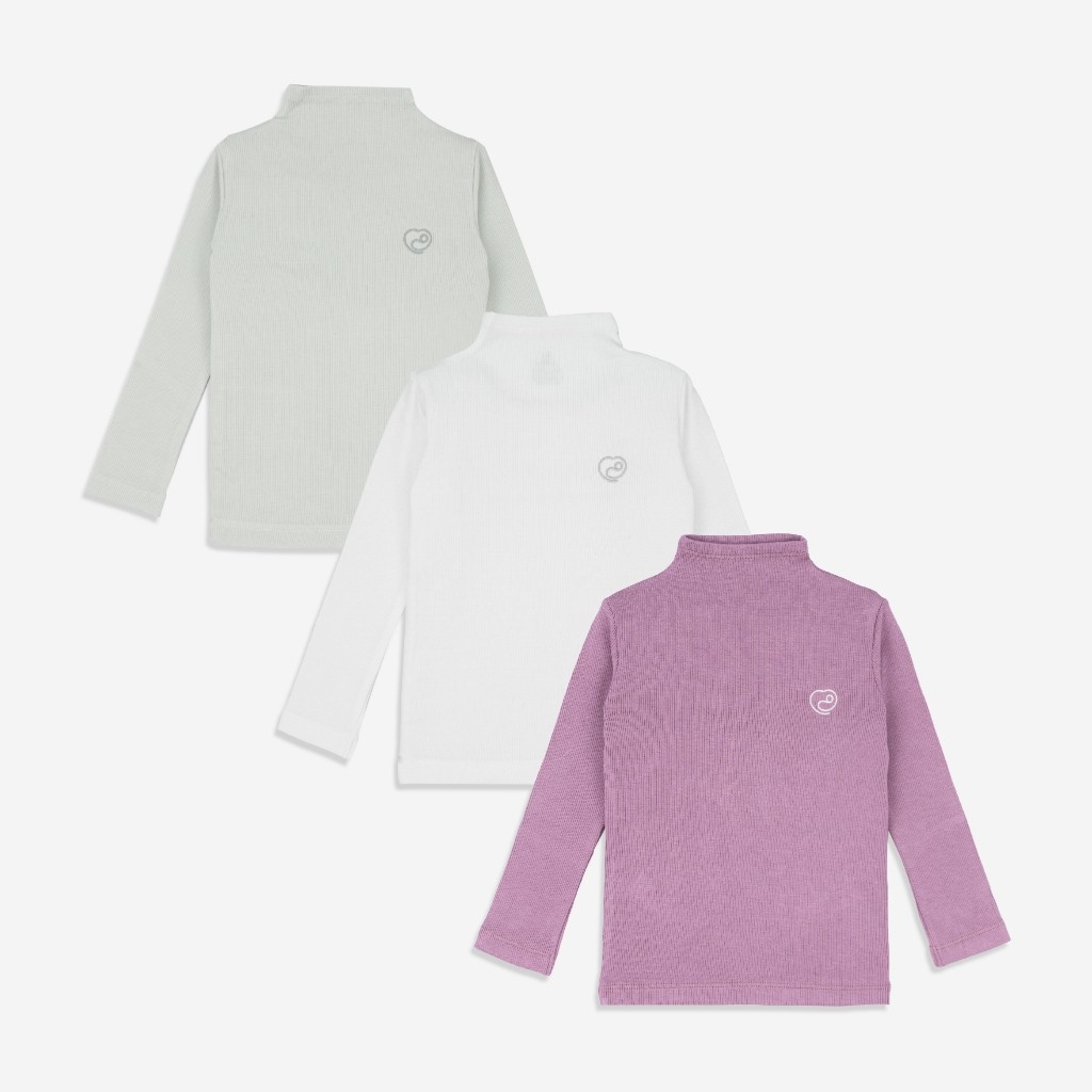 Set 3 áo giữ nhiệt dài tay cao cổ giữ ấm cho bé chất liệu sợi gỗ sồi - Molist BMD310904 | Quần áo BuBaby chính hãng