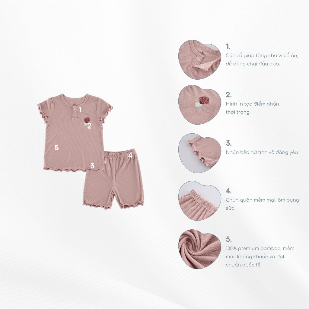 Bộ bèo tay cổ trụ Siro cho bé Bubaby BSR130303