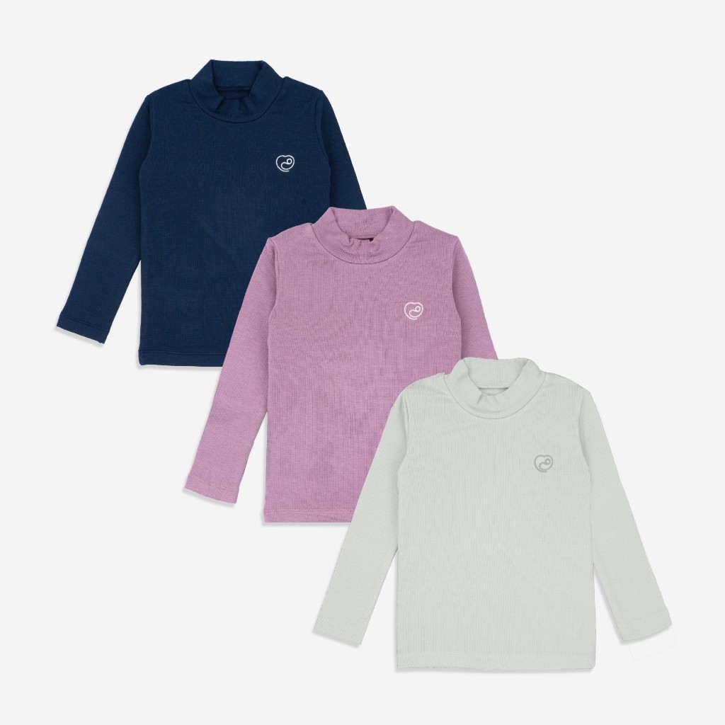 Set 3 áo giữ nhiệt dài tay cổ 3cm giữ nhiệt cho bé  - Molist BMD310903 | Quần áo BuBaby chính hãng