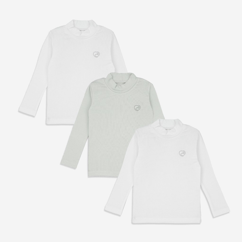 Set 3 áo giữ nhiệt dài tay cổ 3cm giữ nhiệt cho bé  - Molist BMD310903 | Quần áo BuBaby chính hãng