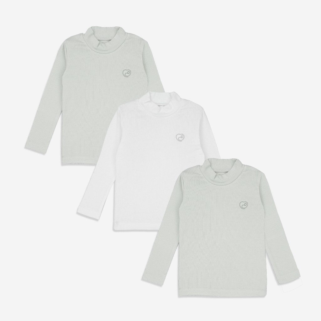 Set 3 áo giữ nhiệt dài tay cổ 3cm giữ nhiệt cho bé  - Molist BMD310903 | Quần áo BuBaby chính hãng