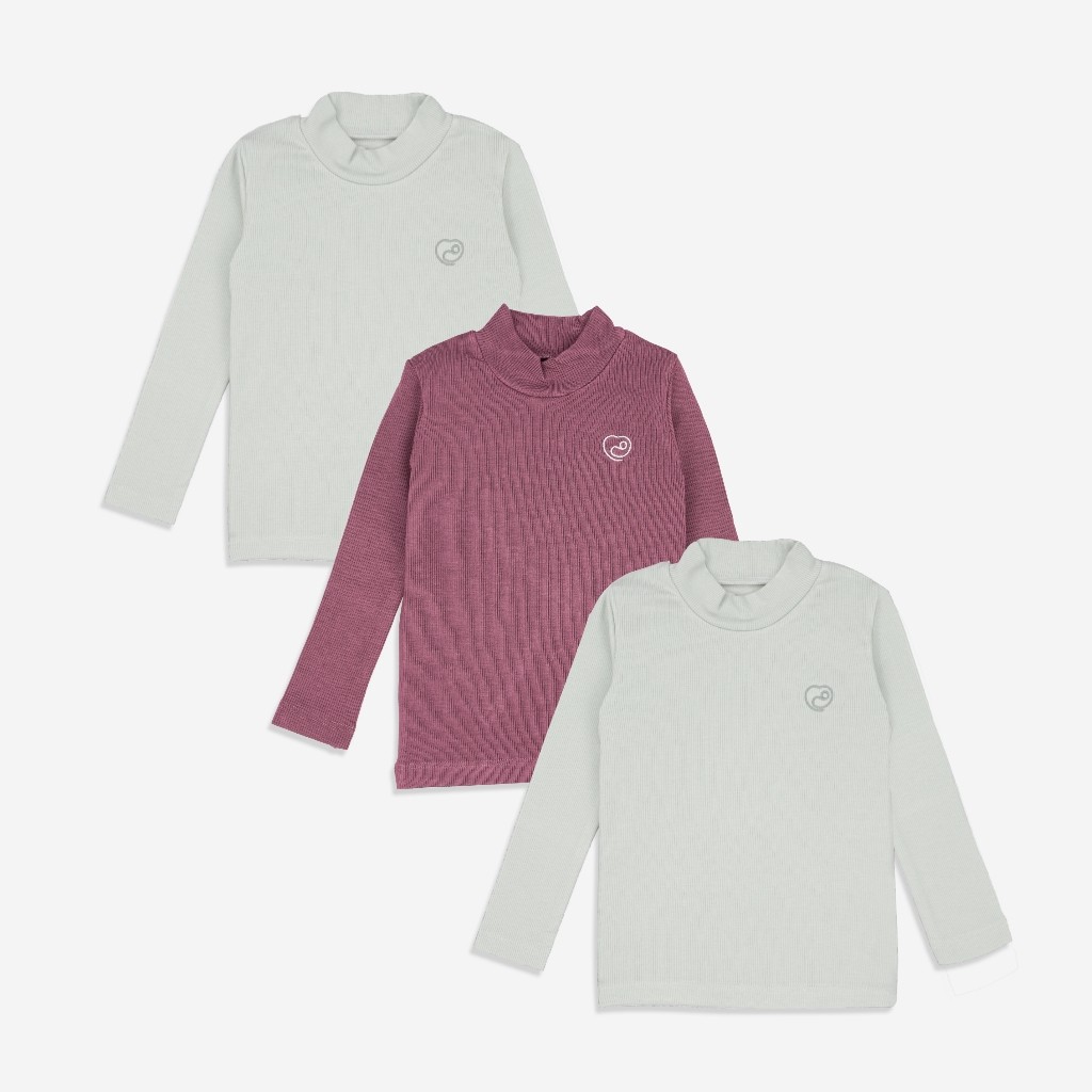 Set 3 áo giữ nhiệt dài tay cổ 3cm giữ nhiệt cho bé  - Molist BMD310903 | Quần áo BuBaby chính hãng