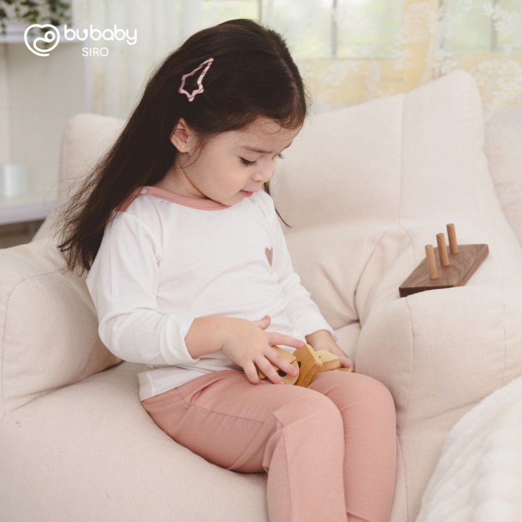 (6M-5Y) Bộ dài tay cài vai BSR110101 Siro - Bu baby cho bé gái - Bu baby cho bé trai - Quần áo Bu baby