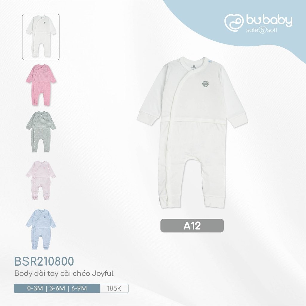 (0-9M) Bodysuit cho bé Sơ Sinh BSR210800 chất liệu Siro Cotton mềm mại BU Baby