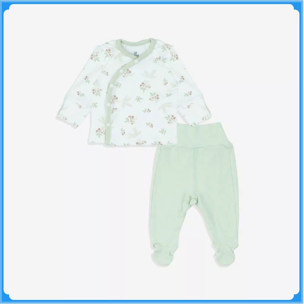(NB-3M) Bộ dài tay cài chéo BCT110801 Mimo cho bé sơ sinh- Pure Cotton- Bubaby sơ sinh