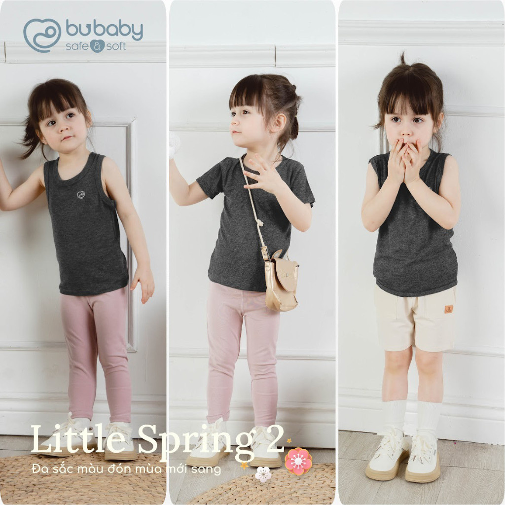 (1Y-5Y) BU Baby - Set 3 áo Ngắn tay, sát nách, ba lỗ Siro BSR604500 cho bé trai bé gái 1 đến 5 tuổi - BU Baby chính hãng