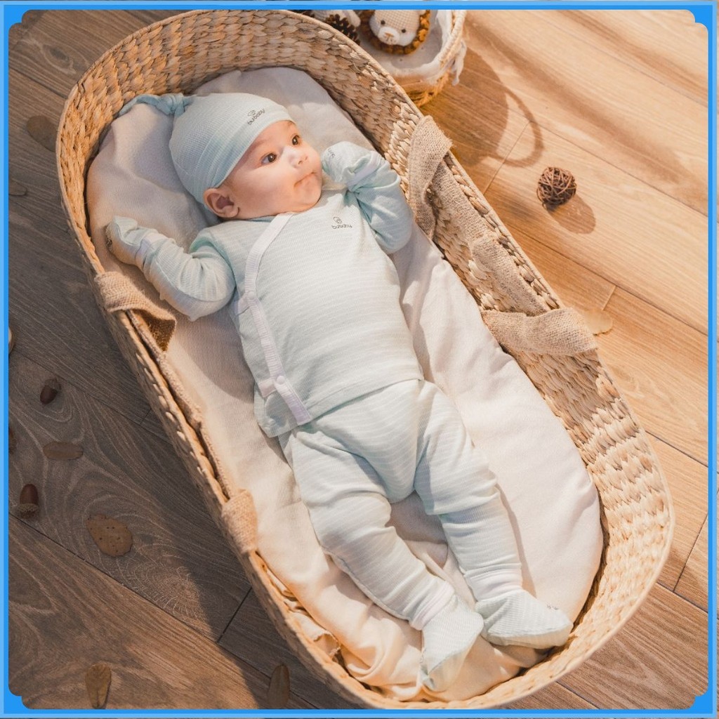Bộ bao chân, bao tay Siro Stripy - Siro ASR4000ST- Bubaby sơ sinh - Mũ Bubaby - Bao tay Bubaby