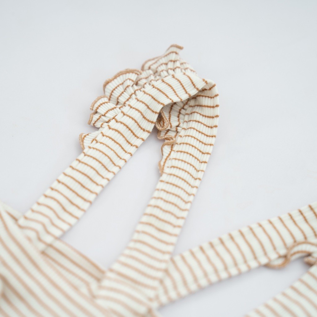 (6M-18M) Quần yếm dài Bèo đai BSR4163ST Siro Stripy cho bé - Bu baby sơ sinh - Quần áo BU Baby chính hãng
