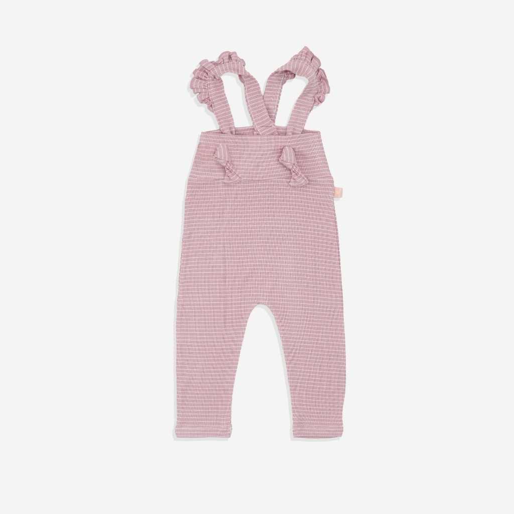 (6M-18M) Quần yếm dài Bèo đai BSR4163ST Siro Stripy cho bé - Bu baby sơ sinh - Quần áo BU Baby chính hãng