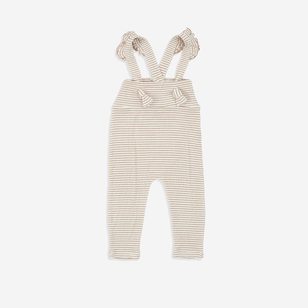 (6M-18M) Quần yếm dài Bèo đai BSR4163ST Siro Stripy cho bé - Bu baby sơ sinh - Quần áo BU Baby chính hãng