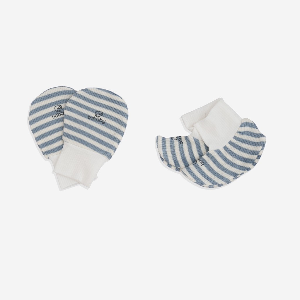 Bộ bao chân, bao tay Siro Stripy - Siro ASR4000ST- Bubaby sơ sinh - Mũ Bubaby - Bao tay Bubaby