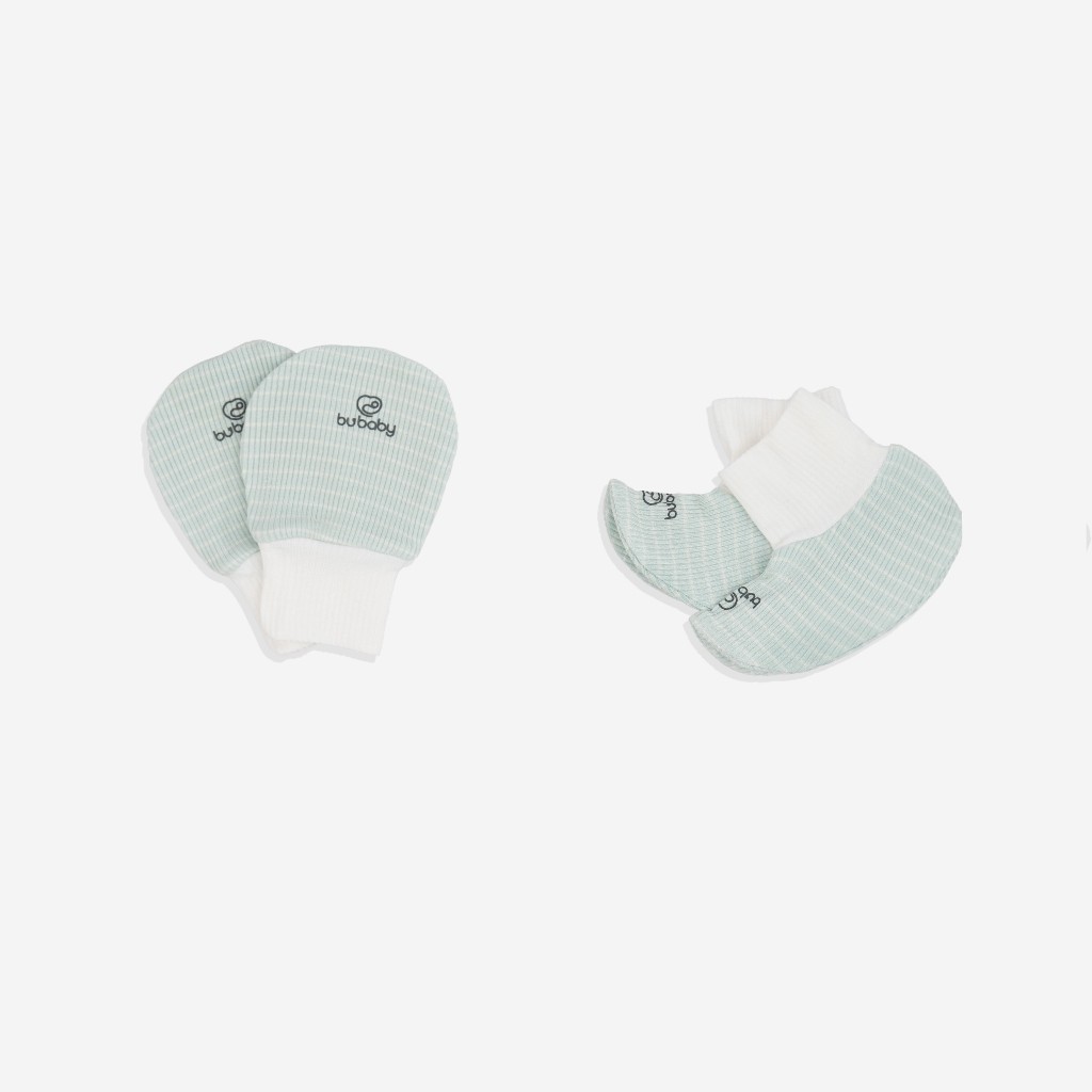 Bộ bao chân, bao tay Siro Stripy - Siro ASR4000ST- Bubaby sơ sinh - Mũ Bubaby - Bao tay Bubaby