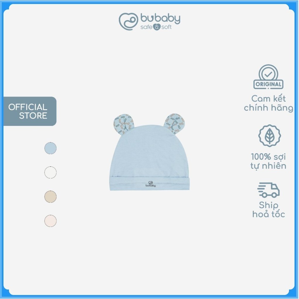 Mũ tai gấu Iconic dễ thương chất liệu mềm mại, thoải mái cho bé - Bambus ABB1928NS | Phụ kiện BuBaby chính hãng