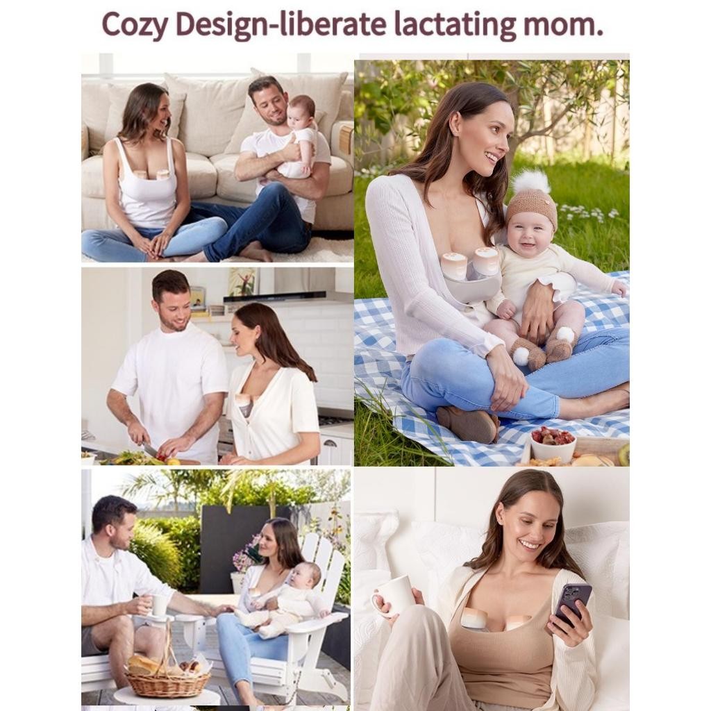 Máy hút sữa điện đôi không dây rảnh tay Cao cấp Momcozy S12 Pro [Hàng Chính Hãng]