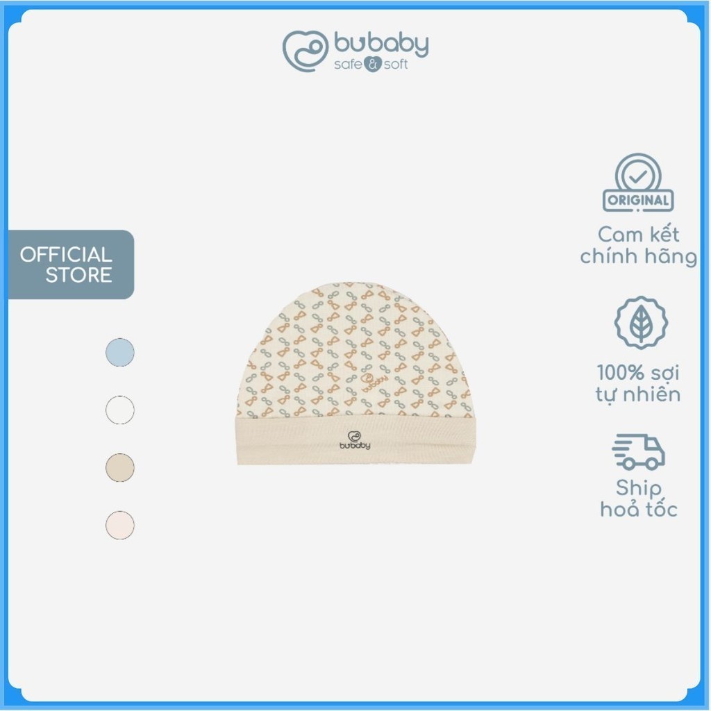 Mũ tròn Iconic dễ thương chất liệu mềm mại, thoải mái cho bé - Bambus ABB1922NS | Phụ kiện BuBaby chính hãng