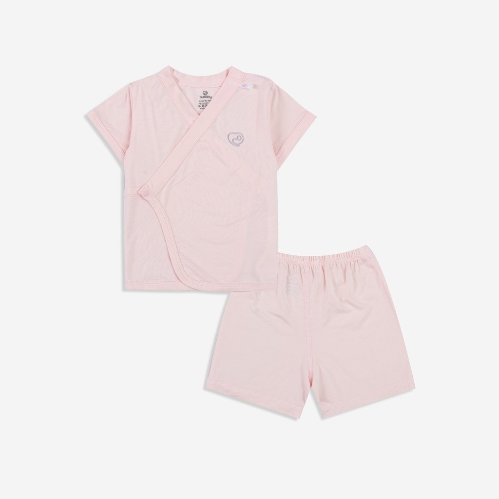 Bộ quần áo ngắn tay cài chéo Twinkle BuBaby cho bé chất liệu sợi tre - Bambus BBB130801 | Quần áo chính hãng