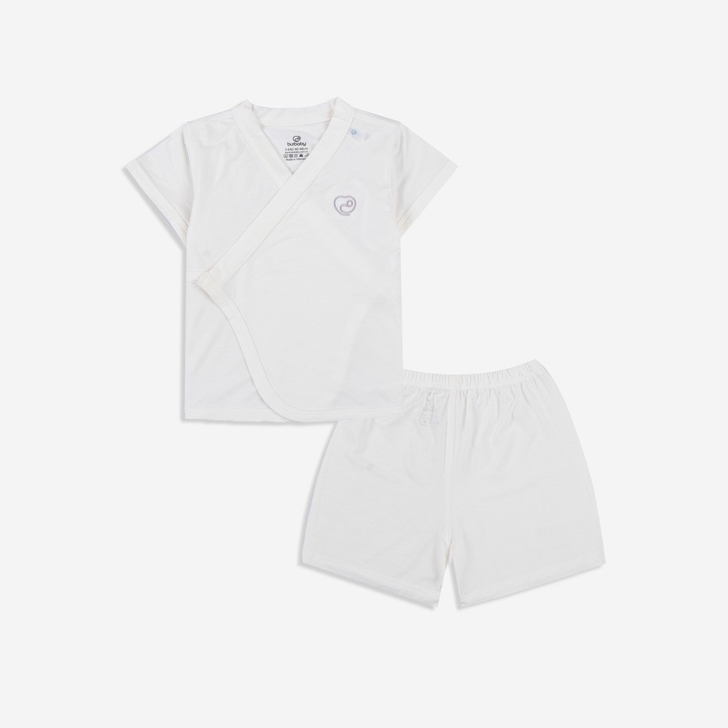 Bộ quần áo ngắn tay cài chéo Twinkle BuBaby cho bé chất liệu sợi tre - Bambus BBB130801 | Quần áo chính hãng