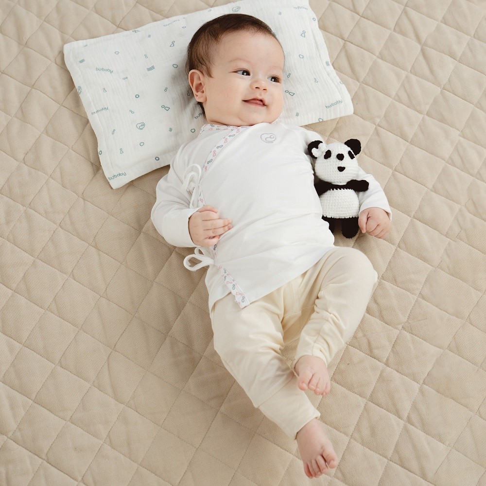 Set 2 áo dài tay buộc dây chéo Iconic cho bé sơ sinh chất liệu sợi tre - Bambus BBB3108NS| Quần áo BuBaby chính hãng