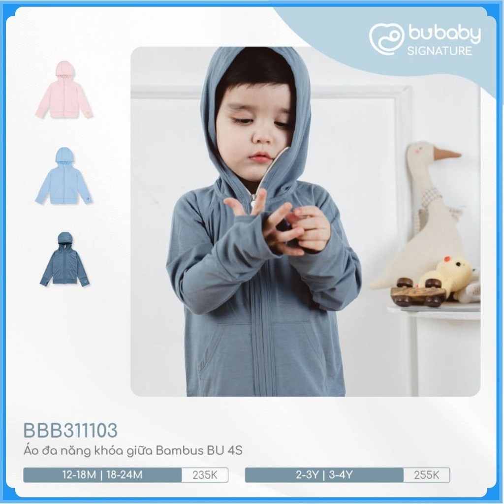 (1Y-5Y) UPF 50+ Áo chống nắng BU Baby sợi tre cho bé, áo chống nắng cho bé BU Baby ngăn chặn 98% tia UV BBB311103