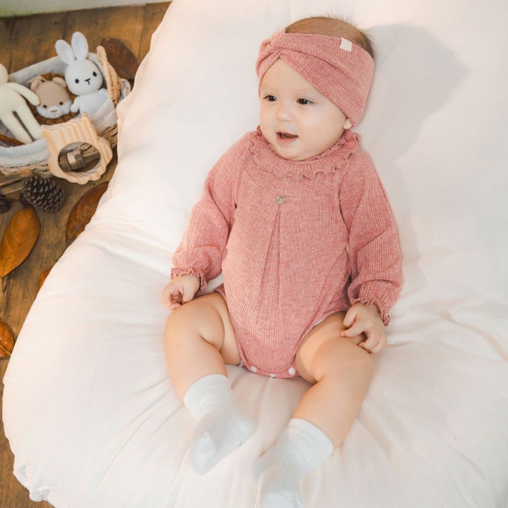 (1-12M) Body len BU cho bé gái BWL211000 | Quần áo BU Baby chính hãng