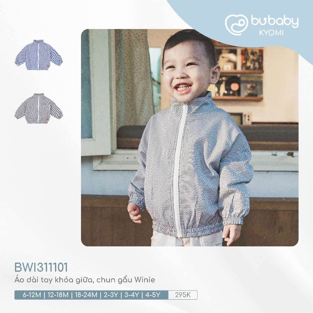 (6M-4Y) Áo khoác Bubaby cho bé - Áo gió Bubaby - Bubaby bé trai – Bubaby bé gái – Quần áo Bubaby - Bubaby áo khoác