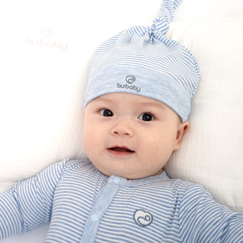 Mũ Sơ Sinh cho bé đáng yêu chất liệu Siro Cotton ASR192400 | Phụ kiện BuBaby chính hãng
