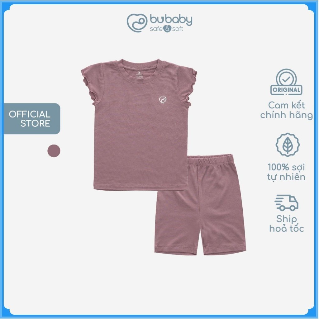 Bộ quần áo bèo tay cổ tròn Siro cho bé gái từ 6 tháng đến 5 tuổi - Siro BSR130402 | Quần áo Bubaby