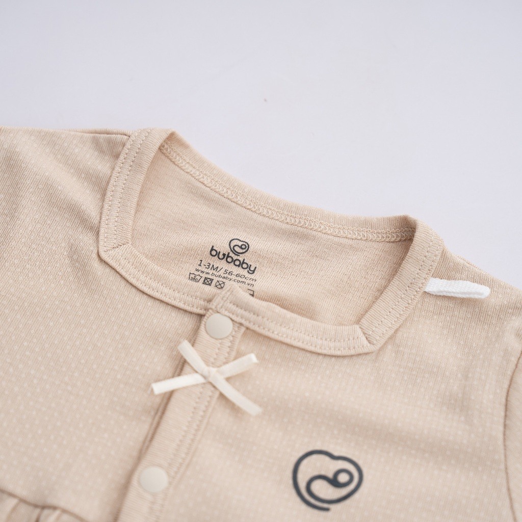 (0-12M) Bộ dài tay cài giữa nhún ngực BSR110203 Siro cho bé sơ sinh - Bubaby sơ sinh