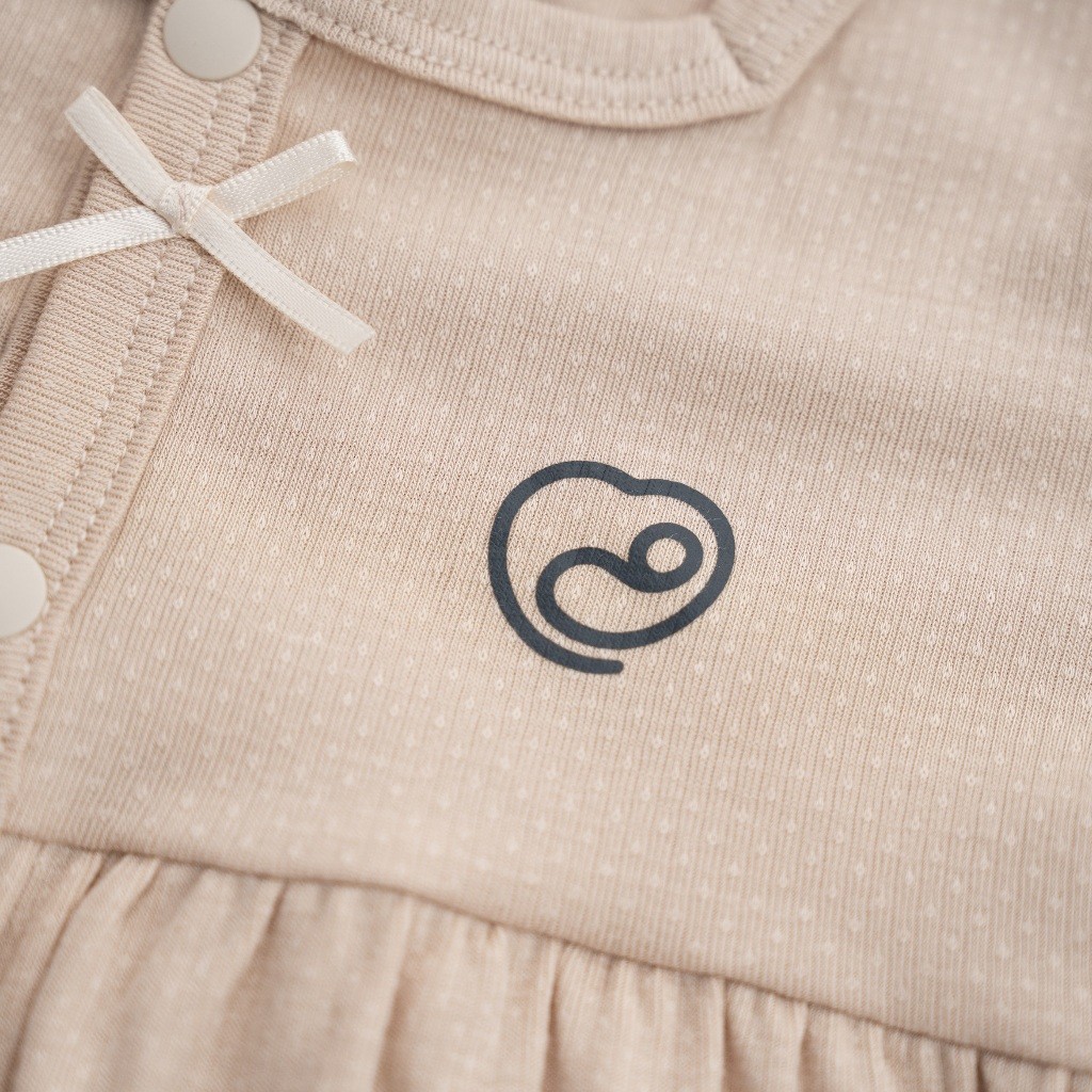 (0-12M) Bộ dài tay cài giữa nhún ngực BSR110203 Siro cho bé sơ sinh - Bubaby sơ sinh