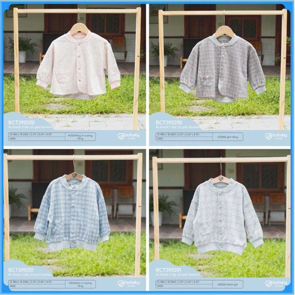 (1Y-5Y) Bubaby Áo khoác 2 lớp cho bé BCT390200 - BCT390201 - Bubaby bé trai – Bubaby bé gái – Quần áo Bubaby
