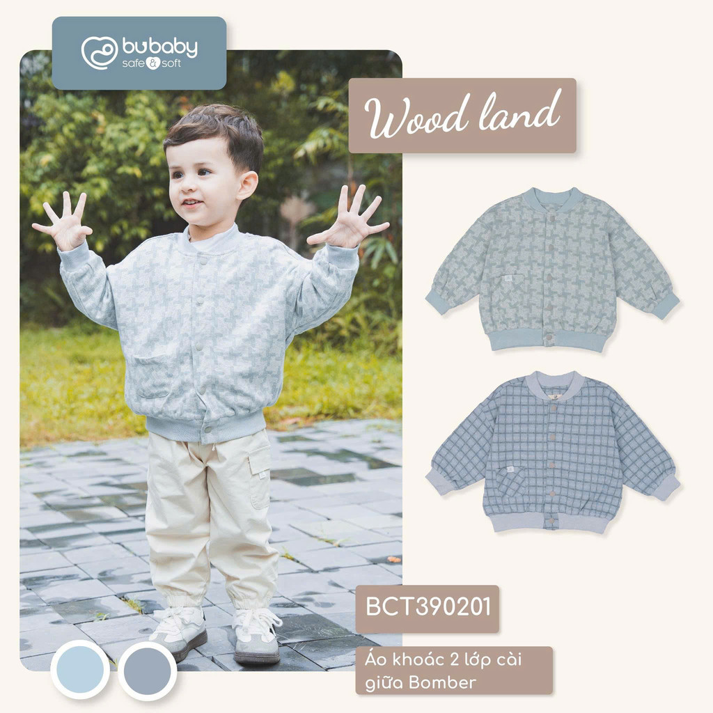 (1Y-5Y) Bubaby Áo khoác 2 lớp cho bé BCT390200 - BCT390201 - Bubaby bé trai – Bubaby bé gái – Quần áo Bubaby
