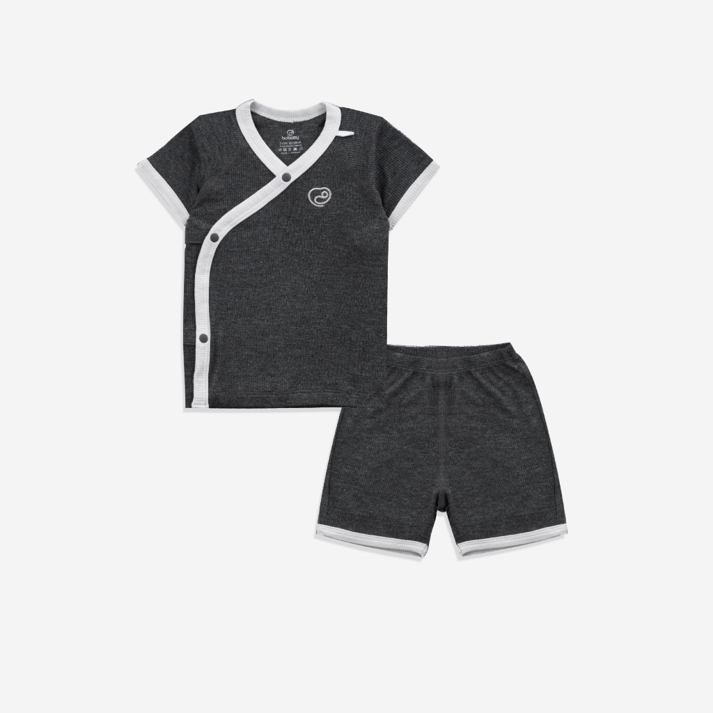 Bộ ngắn tay cài chéo cho bé sơ sinh từ 1 đến 9 tháng tuổi - Siro BSR130801 | Quần áo BuBaby chính hãng