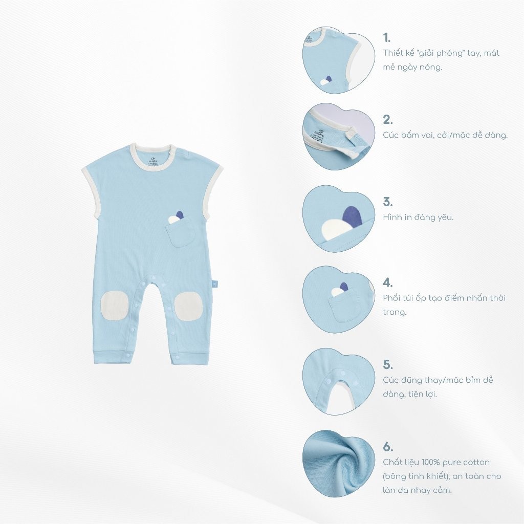 Body vai chờm cài vai Gloute BU Baby - BCT230100