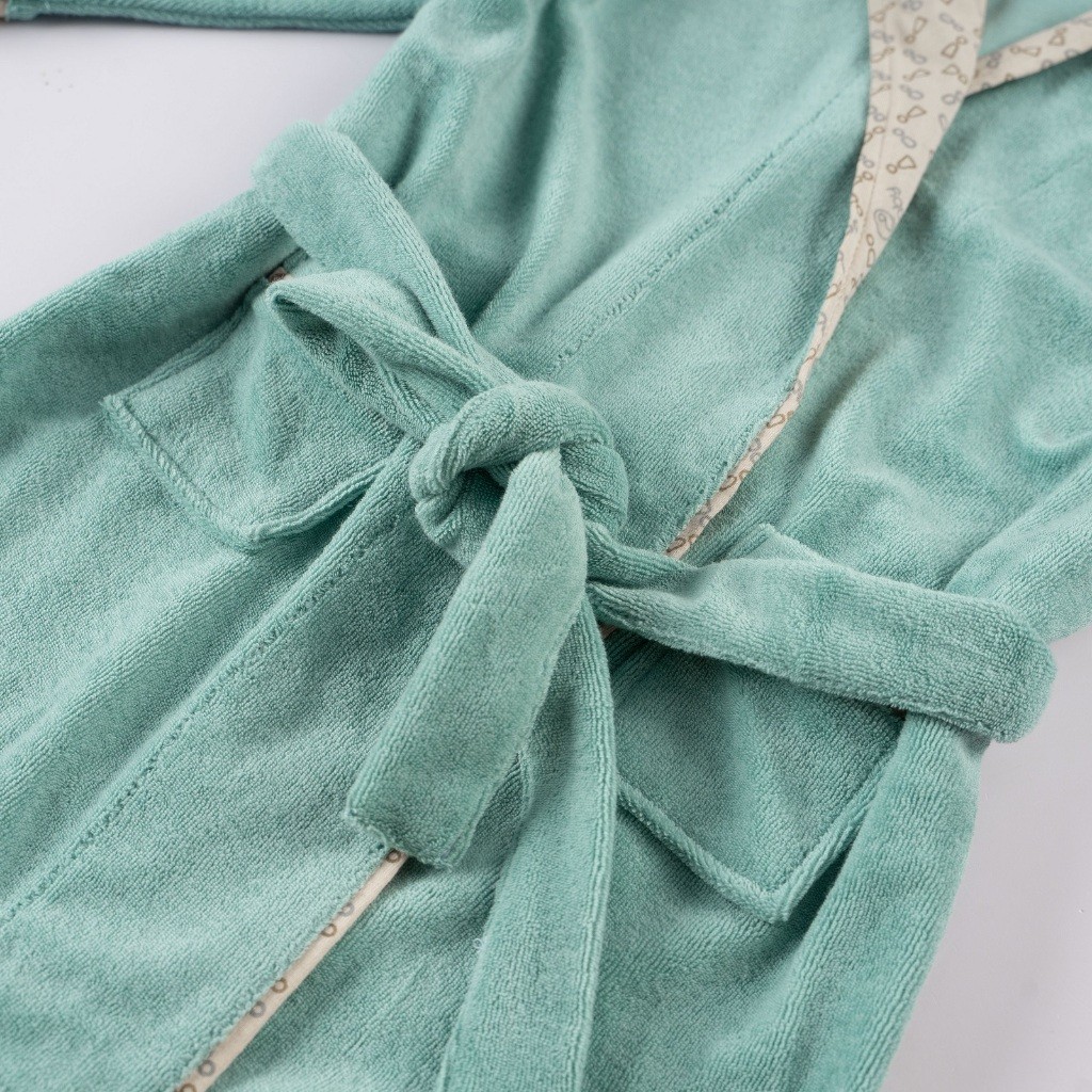 Áo choàng tắm buộc dây chui đầu cho trẻ sơ sinh - Terry Cotton ATR614301- áo choàng tắm cho bé