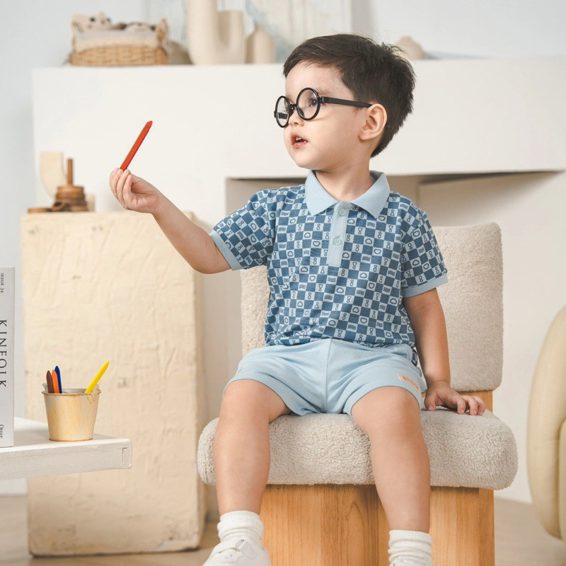 (6M-5Y) Bộ ngắn tay cổ Polo Iconic 3 BPN130310- Quần áo Bubaby - Bubaby bé trai - Bu baby bé gái