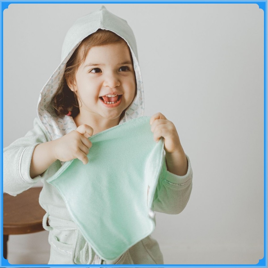 Set 2 Khăn mặt vuông mềm mại cho bé - BU Siro ATR102300 | Phụ kiện BuBaby chính hãng