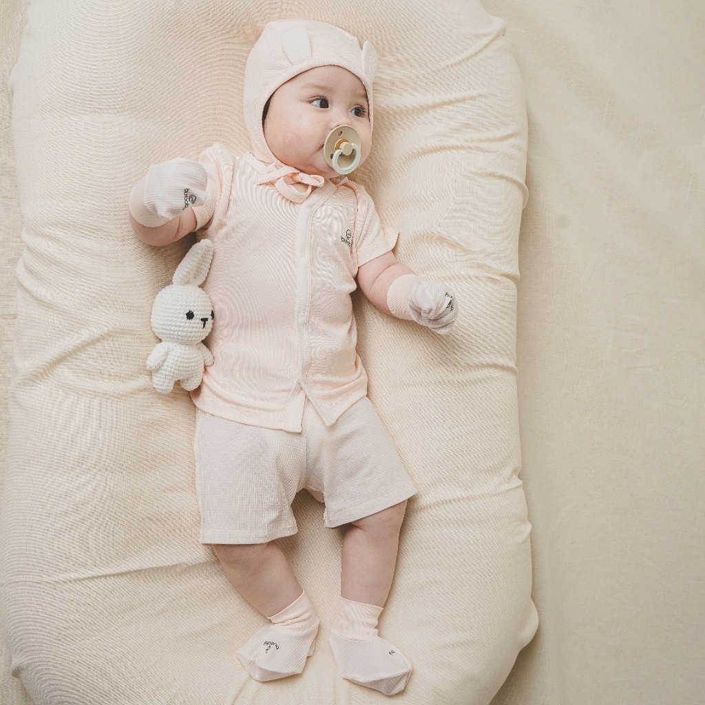 Bộ ngắn tay cài giữa xuân hè cho bé sơ sinh từ 1 đến  12 tháng - BU Siro BSR130202  | Quần áo BuBaby chính hãng