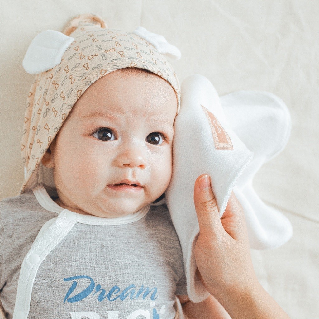 Set 2 Khăn mặt vuông mềm mại cho bé - BU Siro ATR102300 | Phụ kiện BuBaby chính hãng