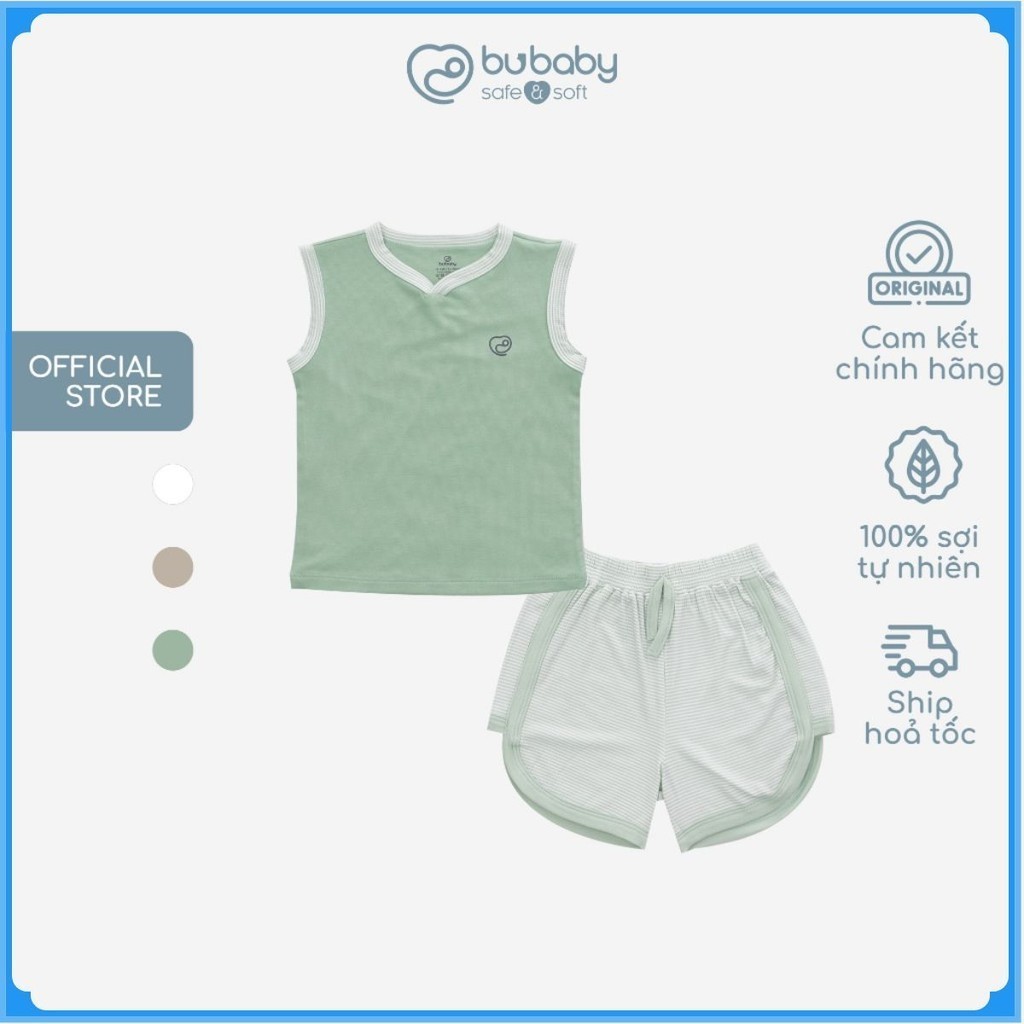 (1Y-5Y) Bộ sát nách cổ V Siro - BU baby bé trai - Bu baby bé gái Quần áo Bu Baby chính hãng Siro BSR140600