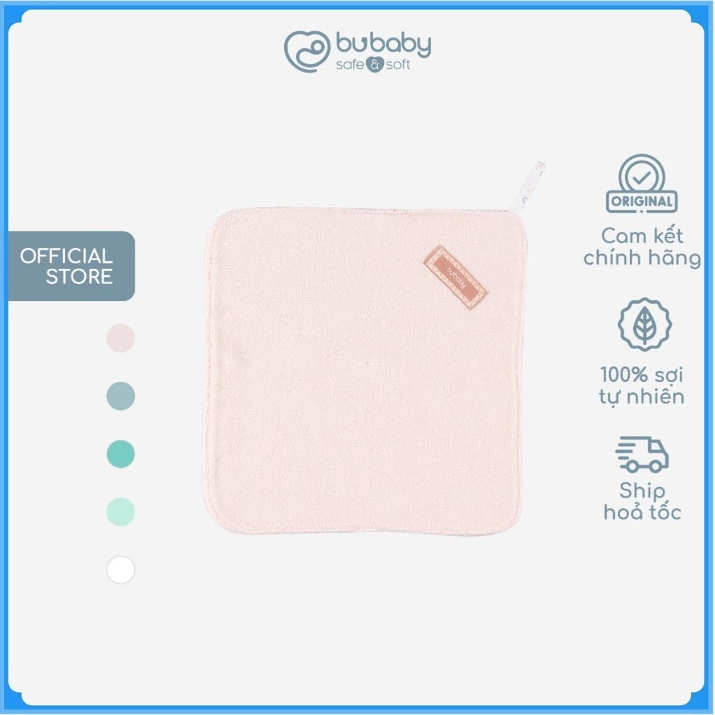 Set 2 Khăn mặt vuông mềm mại cho bé - BU Siro ATR102300 | Phụ kiện BuBaby chính hãng