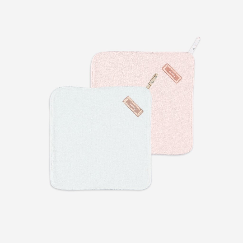 Set 2 Khăn mặt vuông mềm mại cho bé - BU Siro ATR102300 | Phụ kiện BuBaby chính hãng