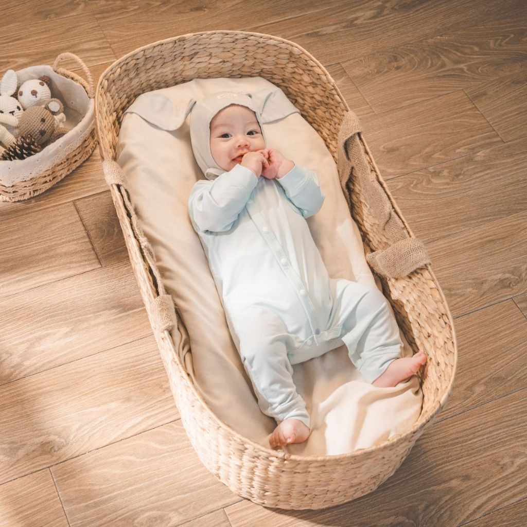 (NB-3M) Body dài tay cài chéo BBB2108A1  sợi tre mềm mại - Bambus | Quần áo BU Baby chính hãng - Bubaby sơ sinh