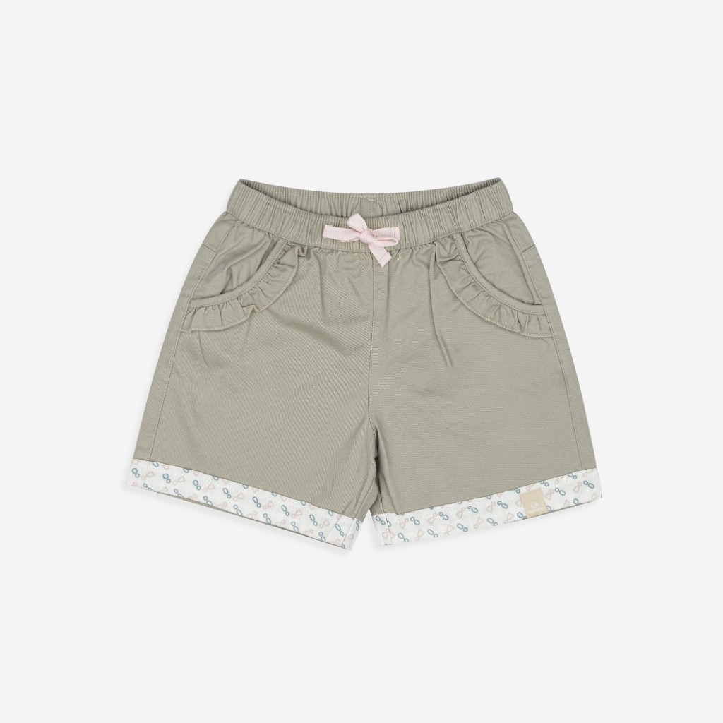 Quần đùi bé gái túi bèo cách điệu cho bé từ 1 đến 5 tuổi - Pure Cotton BCT4331TB | Quần áo BuBaby chính hãng