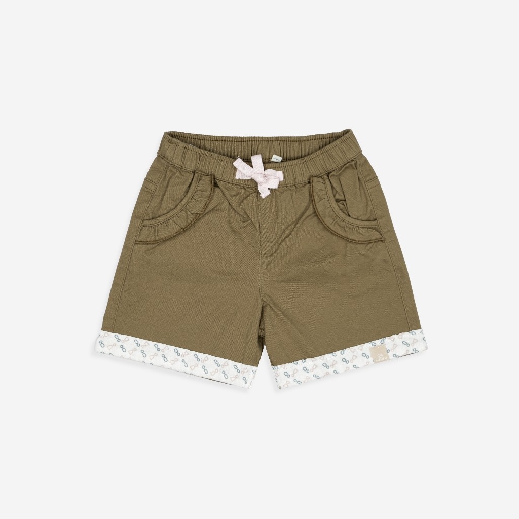 Quần đùi bé gái túi bèo cách điệu cho bé từ 1 đến 5 tuổi - Pure Cotton BCT4331TB | Quần áo BuBaby chính hãng