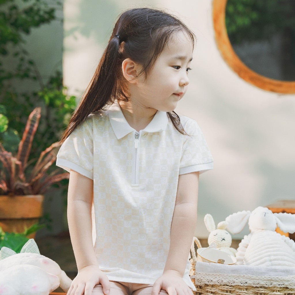 (1Y-5Y) Áo Polo ngắn tay BPN336100 Kéo khóa Ponie Bubaby bé trai – Bubaby bé gái – Quần áo Bubaby