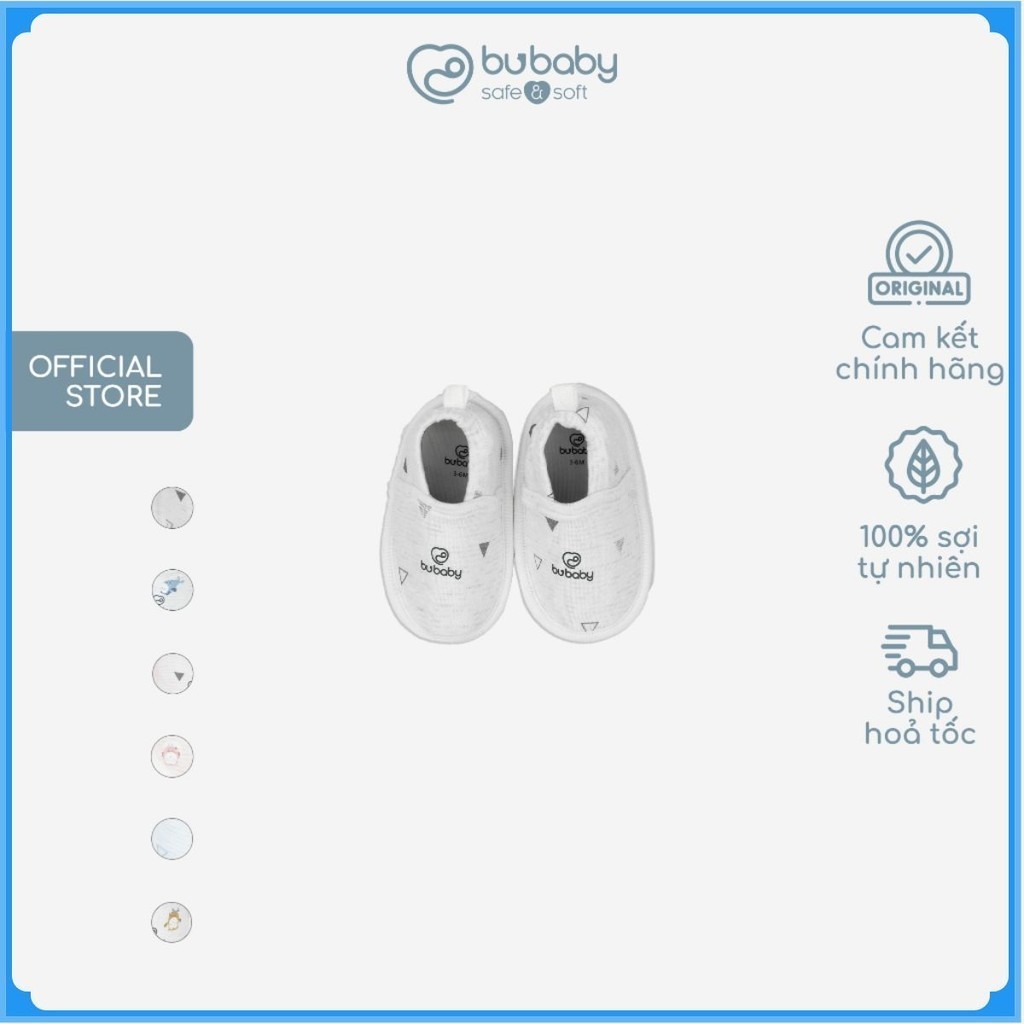 Giày vải cho bé dưới 09 tháng tuổi chất liệu vải trẻ mềm mại Bamco ABC420001 | Phụ kiện BuBaby chính hãng