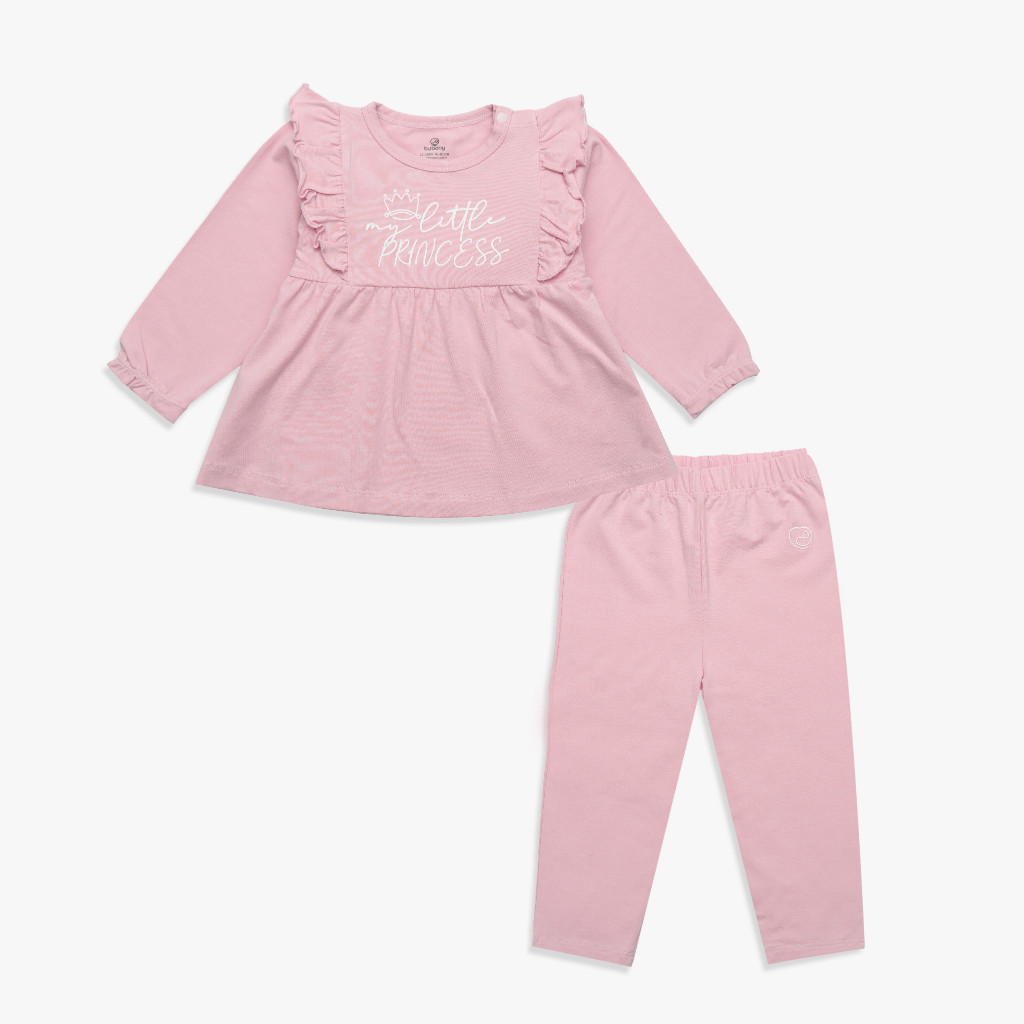 (1Y-4Y) Bộ quần áo dài tay  cài vai BBC1101BN Bèo ngực Glory - Bamco -Bubaby bé trai - Bubaby bé gái