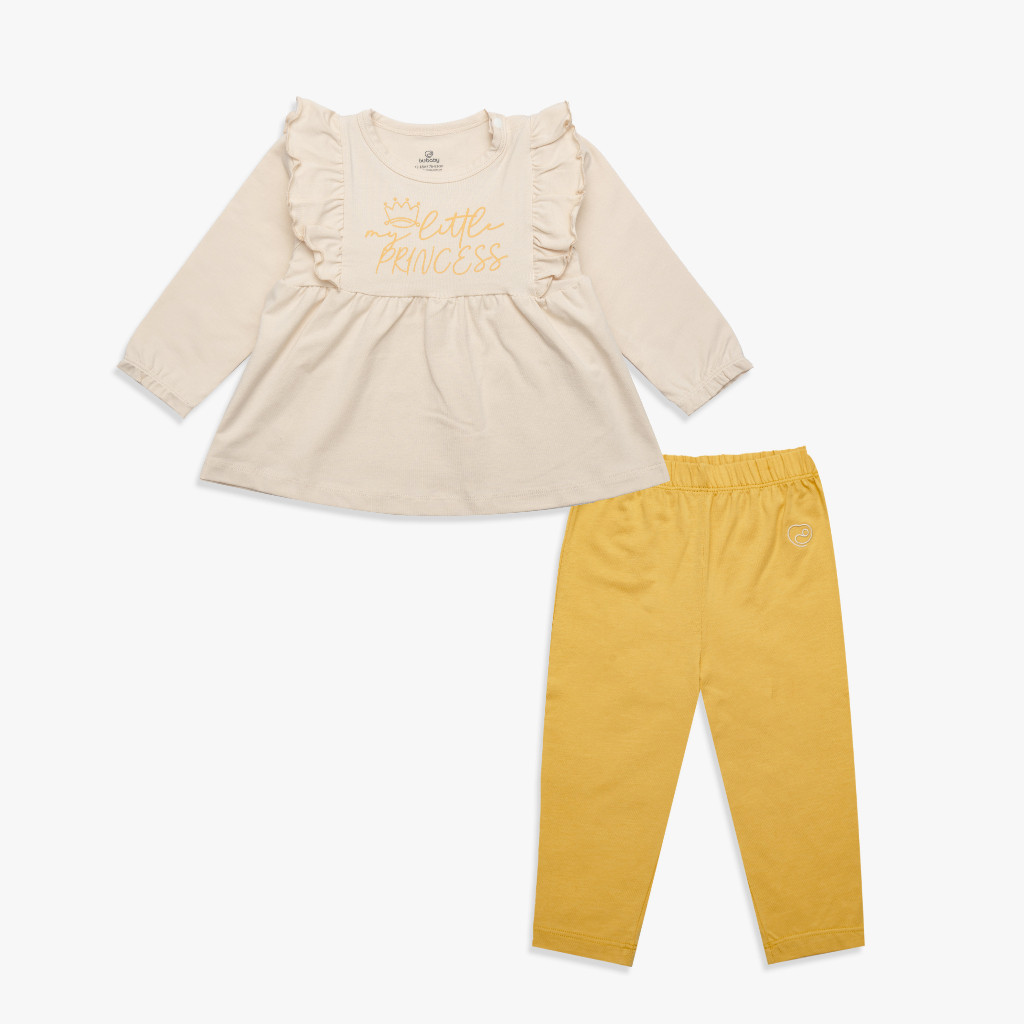 (1Y-4Y) Bộ quần áo dài tay  cài vai BBC1101BN Bèo ngực Glory - Bamco -Bubaby bé trai - Bubaby bé gái